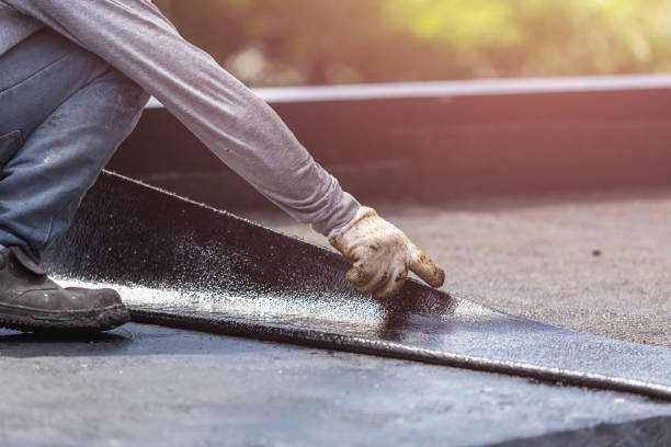 Professional Waterproofing technician working in Harrington Park, NJ